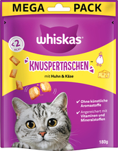 2 + 1 gratis! 3 x Whiskas snacks - Temptations: Kylling & Ost (3 x 180 g)