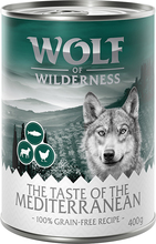 Økonomipakke: 12 x 400 g Wolf of Wilderness "The Taste Of" - The Taste Of Mediterranean
