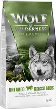 Økonomipakke: 2 x 12 kg Wolf of Wilderness - Elements: Untamed Grasslands Hest