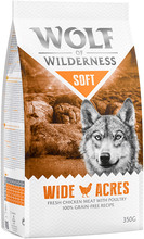 Prova-på-pris! Wolf of Wilderness torrfoder för hund! - Soft & Strong Wide Acres - Chicken (350 g)