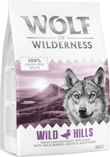 Prova-på-pris! Wolf of Wilderness torrfoder för hund! - Wild Hills - Duck (400 g)