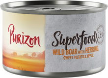 Purizon Superfoods 6 x 140 g - Vildsvin med sill, sötpotatis & äpple