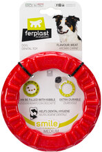 Ferplast Smile tuggring, röd - Stl. M: Ø 16 x H 3,2 cm