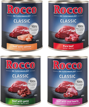 Økonomipakke: Rocco Classic 24 x 800 g - Blandet pakke 3 (4 storfevarianter)