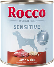 Økonomipakke: Rocco Sensitive 24 x 800 g - Lam & ris
