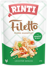 Økonomipakke RINTI Filetto portionsposer i gelé 48 x 100 g - Kylling med Grøntsager