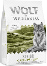 Prøvepakke: Wolf of Wilderness hundefoder - SENIOR Green Lands Lam (400g)