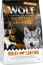 Wolf of Wilderness "Rocky Canyons" okse fra frittgående dyr – uten korn - 1 kg