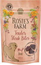 Rosie's Farm Adult Snacks "Mini Steak Bites" Okse - 70 g