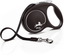 flexi Black Design reim-bånd, svart, 5 m - M: inntil 25 kg