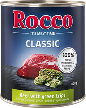 Økonomipakke: Rocco Classic 24 x 800 g - Storfekjøtt med grønn vom