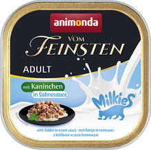 Ekonomipack: Animonda Vom Feinsten Adult Milkies in Sauce 64 x 100 g - Kanin i gräddsås