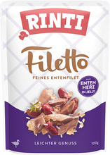 Økonomipakke RINTI Filetto portionsposer i gelé 48 x 100 g - And med Andehjerte