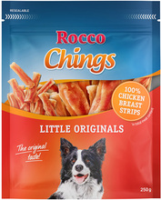 Økonomipakke: 4/12 poser Rocco Chings Originals - NY: Kyllingebryst i korte strimler 4 x 250 g