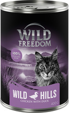 Økonomipakke: 24 x 400 g Wild Freedom Adult - Wild Hills - And & Kylling