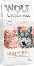 Økonomipakke: 2 x 12 kg Wolf of Wilderness - Great Desert Kalkun