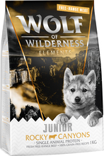 2 x 1 kg Wolf of Wilderness torrfoder till sparpris! - NY: Junior Canyons - Free Range Beef (monoprotein)