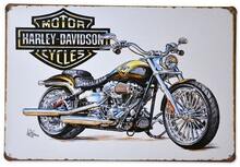 Emaljeskilt Harley Davidson