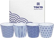 Kop Sæt Nippon Blue 4 stk. 180 ml. Tokyo Design Studio