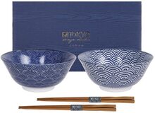 Skåle Sæt Tayo Bowls Nippon Blue 2 stk. Tokyo Design Studio Ø15,2 cm.
