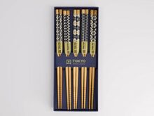 Chopsticks Sæt Træ Blå Tokyo Design Studio 5 par