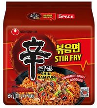 Nongshim Stir Fry Shin Ramyun Instant Noodles 5-pack 5x131 g.