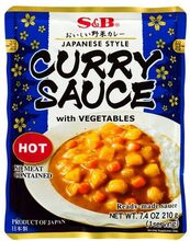 S&B Japansk Curry Sauce med grøntsager (Hot) 205 ml.