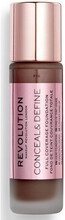 Makeup Revolution Meikinpohjustusvoiteet Conceal Define Foundation - F18