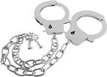 Guilty Pleasure Metal Handcuffs Long Chain Håndjern metal