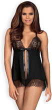 Obsessive Chiccanta Babydoll & Thong Black S/M Babydoll