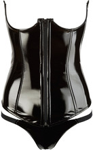 Black Level Vinyl Corset With Thong S Korset