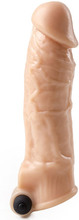 Vergite Realistic Sleeve With Vibration Flesh 21cm Penismanchetter med vibrator