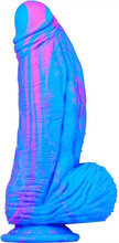 Silicone Dildo Fat Dick Blue-Pink 25cm Monster dildo