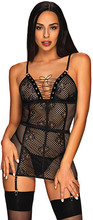 Obsessive Basitta Chemise & Thong S/M Sexiga kläder