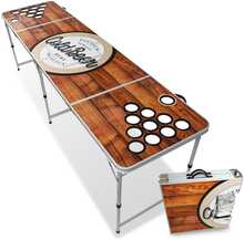 Backspin Beer Pong-bord set Wood isfack 6 bollar