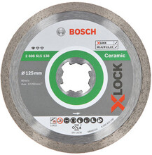 Bosch X-LOCK diamantskæreskive ceramic, 125/22,23 x 1,6/7 mm