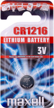 Maxell knapcellebatteri Lithium CR1216 - pakke med 1 stk.