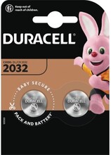 Duracell knapcellebatteri CR2032 - pakke á 2 stk.