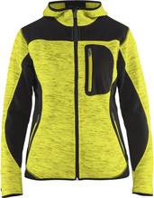 Blåkläder strikket dame jakke, 49312117, gul/sort, str. 3XL