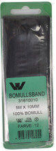 Bomullsband Svart 10mm 5m