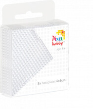 Pixelhobby Midi/XL Prlplatta Fyrkantig Transparent 6x6cm - 5 st