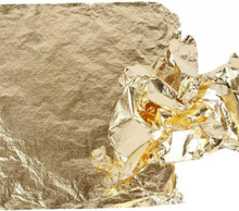 Slagmetall, 16x16 cm, 25 ark, guld
