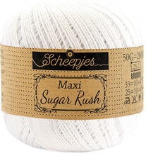 Scheepjes Maxi Sugar Rush Garn Unicolor 106 Snow White