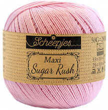 Scheepjes Maxi Sugar Rush Garn Unicolor 246 Icy Rosa