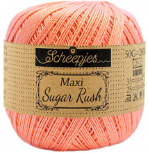 Scheepjes Maxi Sugar Rush Garn Unicolor 264 Ljus Korall