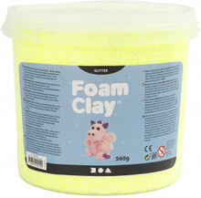 Foam Clay , gul, glitter, 560 g/ 1 hink