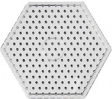 Prlplattor, klar, hexagon, JUMBO, 5 st./ 1 frp.
