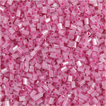 Rocaiprlor 2-cut, rosa, stl. 15/0 , Dia. 1,7 mm, Hlstl. 0,5 mm, 500