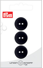 Prym platt plastknapp platt svart 18 mm - 3 st.