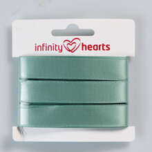 Infinity Hearts Satinband Dubbelsidigt 15mm 577 Dusty Green - 5m